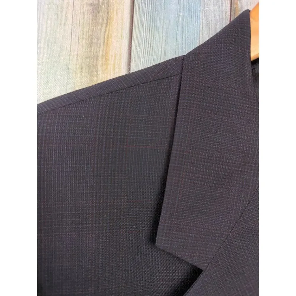 Hickey Freeman Suit Jacket Sports Coat Wool Loro Piana Tasmanian Super 120 42L
